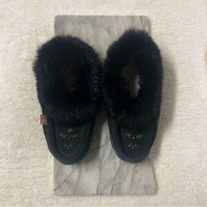 Laurentian Chief Moccasins Size 7 Black